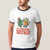Merry Drunk Funny Christmas  Tシャツ (正面)