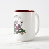 Merry Drunk Santa Christmas ツートーンマグカップ (正面右)