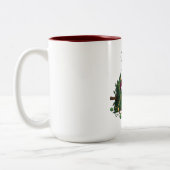 Merry Drunk Santa Christmas ツートーンマグカップ (左)