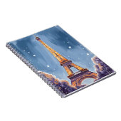 Merry Eiffel Tower | Paris Christmas Watercolor ノートブック (右側)