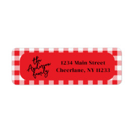 Merry Era Bright Funny One Photo Red Christmas ラベル