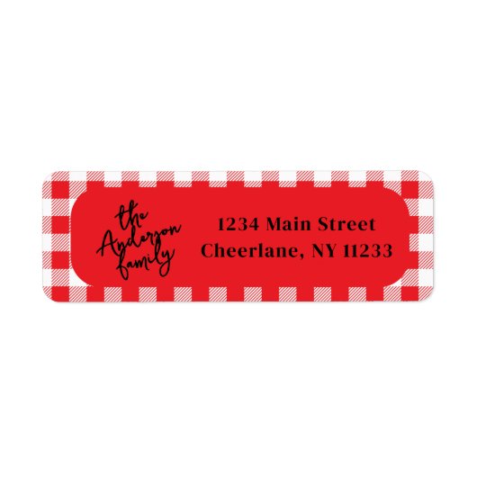 Merry Era Bright Funny One Photo Red Christmas ラベル (正面)