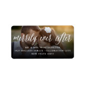 Merry Ever After Holidayの写真結婚アドレス ラベル (正面)