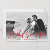 Merry Ever After Newlywed Holiday Photo Card シーズンカード (正面)