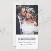 Merry Ever After Newlyweds 2 Photo エレガント Green シーズンカード (裏面)