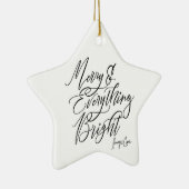 Merry & Everything Bright Round Christmas Ornament セラミックオーナメント (右)