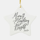 Merry & Everything Bright Round Christmas Ornament セラミックオーナメント (裏面)