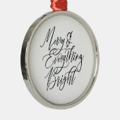 Merry Everything Bright Round Christmas Ornament メタルオーナメント (右)