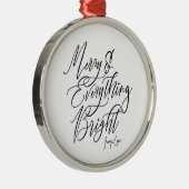 Merry Everything Bright Round Christmas Ornament メタルオーナメント (右)
