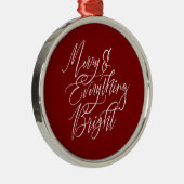 Merry Everything Bright Round Christmas Ornament メタルオーナメント (右)