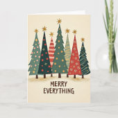 Merry Everything Christmas Trees Card カード (正面)