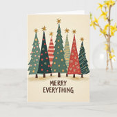 Merry Everything Christmas Trees Card カード (黄色い花)