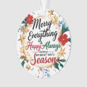 「Merry Everything & Happy Always」アクリル円形飾り オーナメント (正面)