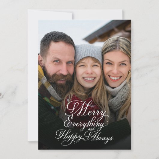 Merry Everything Happy Always オーバーレイ 写真入り シーズンカード (正面)