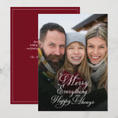 Merry Everything Happy Always オーバーレイ 写真入り シーズンカード (正面/裏面)