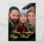 Merry Everything Happy Always オーバーレイ 写真入り 箔シーズンカード (正面)