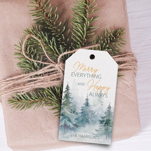 Merry Everything Happy Always 冬の樹々 ギフトタグ