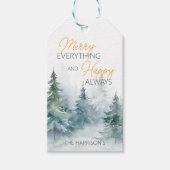 Merry Everything Happy Always Winter Trees ギフトタグ (正面)