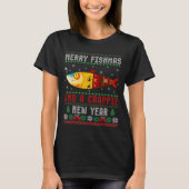 Merry Fishmas And A Crape New Year Ugly Fisherman Tシャツ (正面)