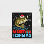 Merry Fishmas Christmas Fishing Holiday  カード (正面)