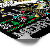 Merry Fishmas Funny B Fishing Christmas For Women  ポスター (角)