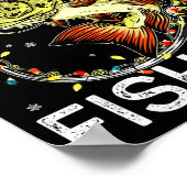 Merry Fishmas Santa Fishing Lovers Funny Fisherman ポスター (角)