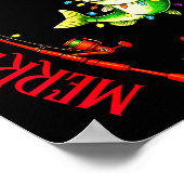 Merry Fishmas To All Fishing Fisherman's Funny Chr ポスター (角)