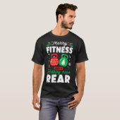 Merry Fitmas And A Happy New Rear Christmas Fitnes Tシャツ (正面フル)