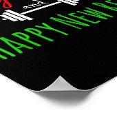 Merry Fitmas And Happy New Rear Fitness Funny  ポスター (角)