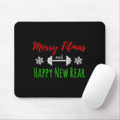 Merry Fitmas And Happy New Rear Fitness Funny  マウスパッド (マウス)
