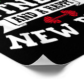 Merry Fitness And A Happy New Rear Funny Holidays  ポスター (角)