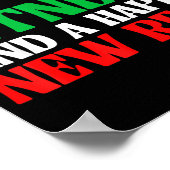 Merry Fitness Happy New Rear Workout Christmas  ポスター (角)