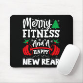 Merry Fitness Happy New Rear Workout Christmas  マウスパッド (マウス)