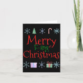 Merry Foring (f-ing) Christmas Funny Sarcastic Quo カード (正面)