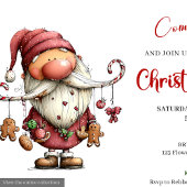 Merry Funny Santa Editable Christmas Party Invite 招待状