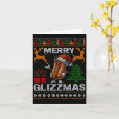 Merry Glizzmas -christmas Glizy Matching Family Ug カード (黄色い花)