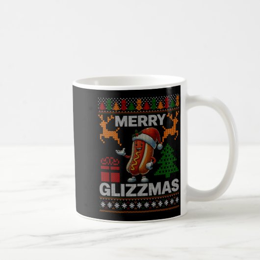 Merry Glizzmas -christmas Glizy Matching Family Ug コーヒーマグカップ (右)