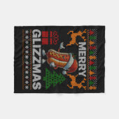 Merry Glizzmas -christmas Glizy Matching Family Ug フリースブランケット (正面(横))