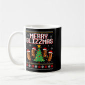 Merry Glizzmas Funny Merry Christmas Hotdogs Xmas コーヒーマグカップ (左)