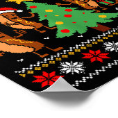Merry Glizzmas Funny Merry Christmas Hotdogs Xmas  ポスター (角)