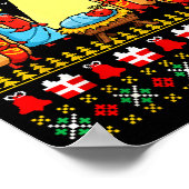 Merry Glizzmas Ugly Christmas Sweaters Hot Dogs Xm ポスター (角)