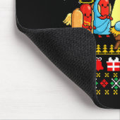 Merry Glizzmas Ugly Christmas Sweaters Hot Dogs Xm マウスパッド (コーナー)