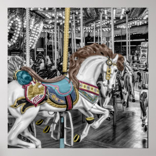 Merry Go Round Carousel ポスター
