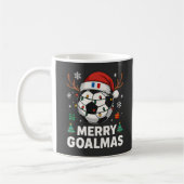 Merry Goalmas France - Funny Soccer Christmas コーヒーマグカップ (左)