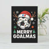 Merry Goalmas France - Funny Soccer Christmas 招待状 (スタンド正面)