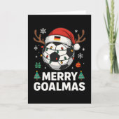 Merry Goalmas - Funny Soccer Christmas カード (正面)