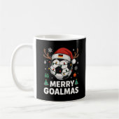 Merry Goalmas - Funny Soccer Christmas コーヒーマグカップ (左)