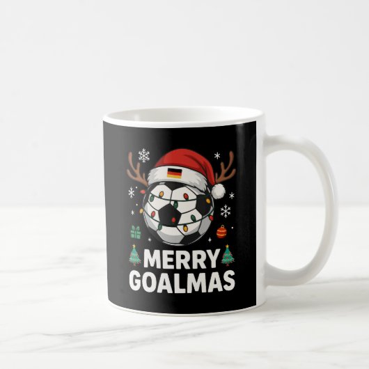 Merry Goalmas - Funny Soccer Christmas コーヒーマグカップ (右)