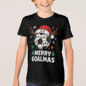 Merry Goalmas Italy - Funny Soccer Christmas トライブレンドＴシャツ (正面)
