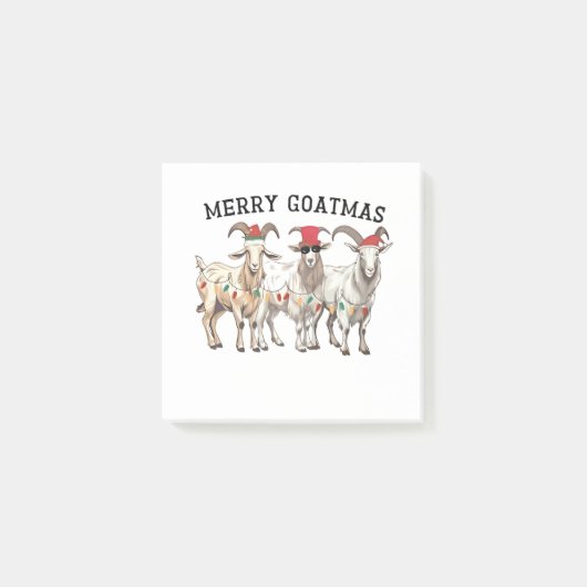 Merry Goatmas Animal Goat Lover Merry Christmas  ポストイット (正面)